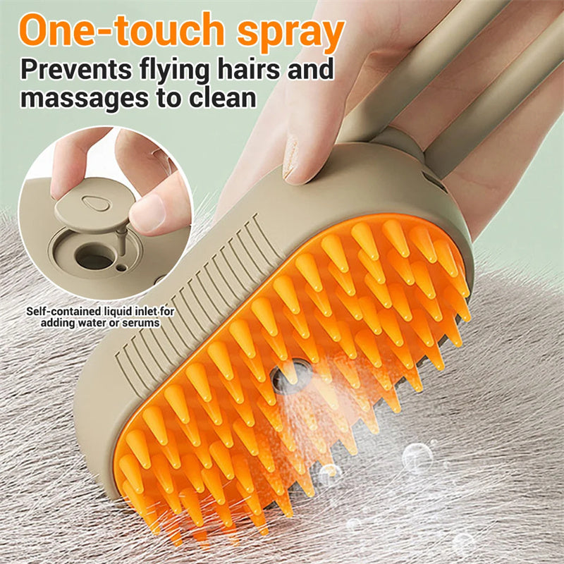 Cat Steam Brush Steamy Cat Brush 3 In 1 Electric Spray Cat Hair Brushes For Massage Pet Grooming Comb Hair Removal Combs Pet Products