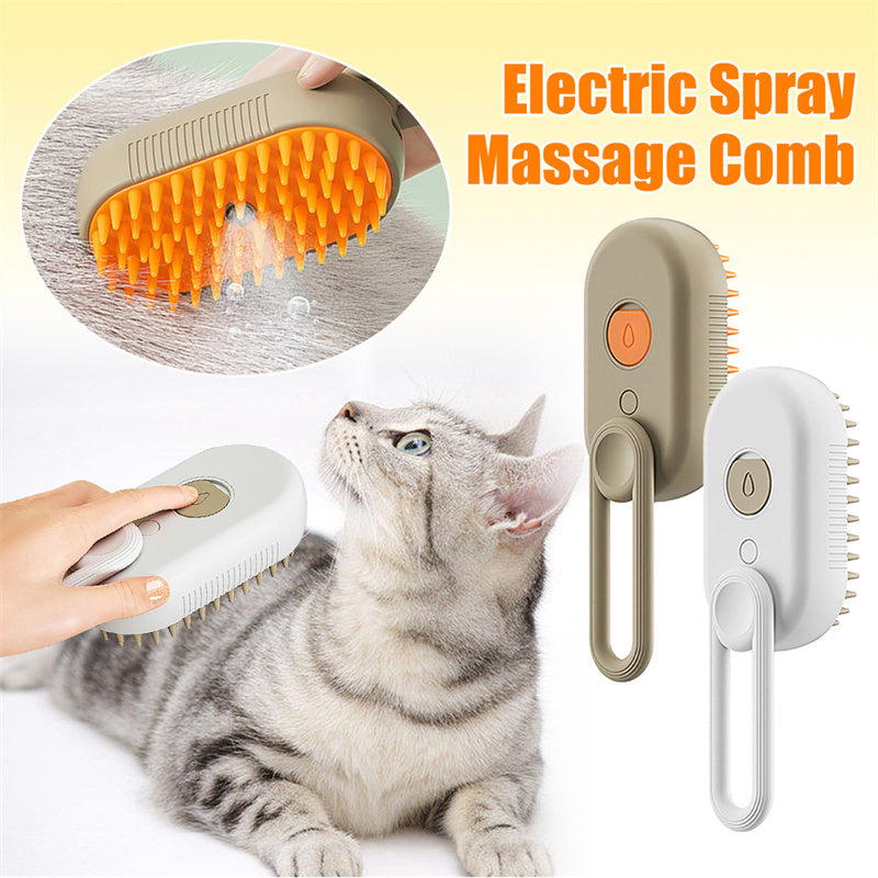 Cat Steam Brush Steamy Cat Brush 3 In 1 Electric Spray Cat Hair Brushes For Massage Pet Grooming Comb Hair Removal Combs Pet Products